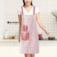 thumbnail image 4 of Reheyre Baking Apron with Pocket Sleeveless Breathable Floral Printed Non-pilling Anti-fouling Cooking Apron for Home, 4 of 7