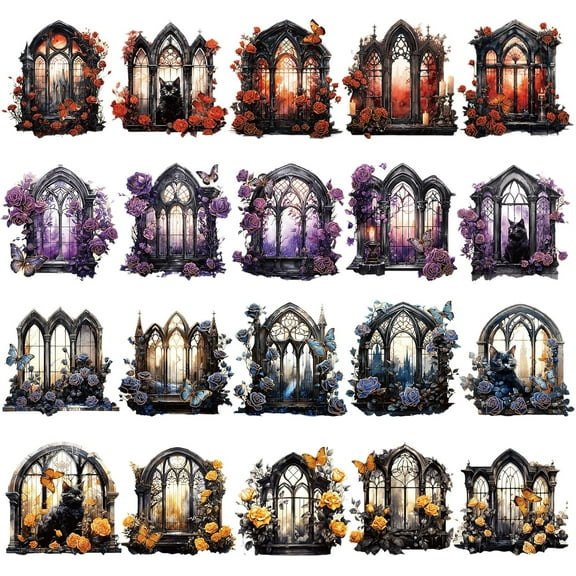 40 Sheets Hot Pressed Roses Rub On Transfer Stickers PET Furniture Decals Waterproof Stickers for DIY Crafts Present Bouquet Decoration