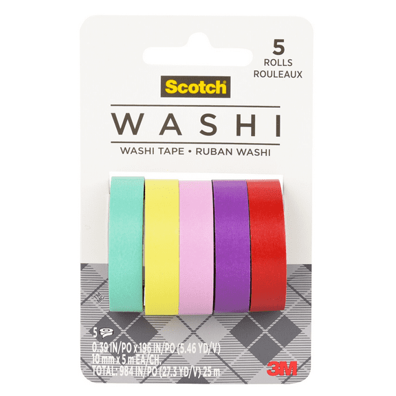 Scotch Washi Tape [5-Pack]: 5-pack (Tropical Design)