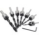 thumbnail image 1 of Brocas avellanadas, brocas HSS para carpintería de alta dureza y juego de brocas multiusos, 7 piezas, mecanizado de precisión de 3 a 10 mm, 1 of 5