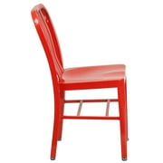 Flash Furniture Gael Commercial Grade Red Metal Indoor-Outdoor Chair