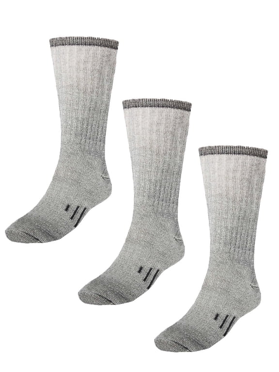Thermal Mid-Calf 80% Merino Wool Socks for Men, 3 Pairs