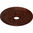 thumbnail image 3 of Ekena Millwork 23 5/8"OD x 4"ID x 1 1/2"P Rose and Ribbon Ceiling Medallion (Fits Canopies up to 4"), Hand-Painted Antique Copper, 3 of 5