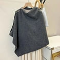 thumbnail image 4 of Shawls for Women Button Maxi Cape Shawl for Women Women Knitted Shawl Wraps Cardigan Cape Wool Shoulder Tops Shawls Scarf Women's Solid Color Shawl, 4 of 4