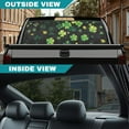 thumbnail image 5 of SEANATIVE St. Patrick's Day Decor Truck Rear Window Graphic Decal Printed Full Coverage Graphic Sticker Auto Rear Window Film for Pickups Trucks (66.9 x 22.4 Inch), Shamrock Leaf Green Black, 5 of 7