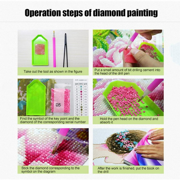 TINY FUN 12 Pack Diamond Painting Kits for Adults 5D Diamond Art Kit for  Beginners DIY Paint with Round Full Drill Diamonds Paintings Gem Art for  Home