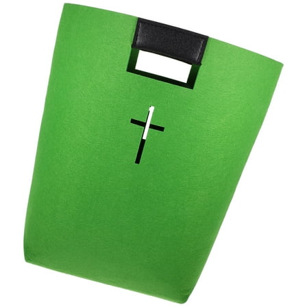 DECOMELODY Felt Tote Bag Green 1Pcs 13.8X8.7X6.3In