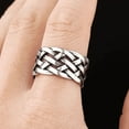 thumbnail image 6 of Trendy 14K Yellow Gold  Viking Weave Ring For Man Women Vintage Charm jewelry For Teens Gift, 6 of 9