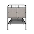 thumbnail image 5 of Hassch Twin Size Metal Platform Bed Frame with Linen Upholstered High Headboard, Beige, 5 of 8