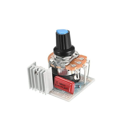 Scr Power Controller 500K ohm Potentiometer 300W-400W AC220V 3A SCR High Power Electronic Regulator Speed Controller Dimming Dimmers, 1pcs ()