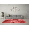 thumbnail image 3 of Ahgly Company Indoor Round Abstract Red Modern Area Rugs, 3' Round, 3 of 4
