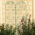 thumbnail image 5 of CoSoTower 2 Pack Metal Garden Trellis 71" X 19.7" Rustproof Trellis for Climbing Plants Outdoor Flower Support Green, 5 of 6