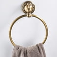 thumbnail image 4 of Vintage-Style Bathroom Hardware for Rust-Free Hanging Retro Brass Towel Ring, 4 of 8