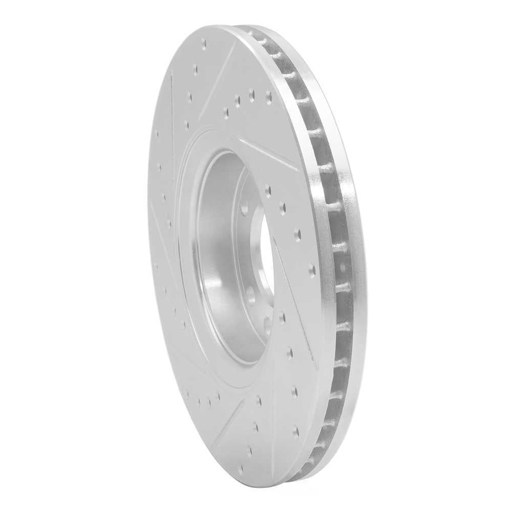 Dynamic Friction Company 631-65016R DFC Brake Rotor - Drilled And Slotted - Silver
