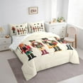 thumbnail image 3 of Manfei Cartoon Nutcracker Bedding Comforter Set 7-Piece, Merry Christmas Xmas King Bedding Sets, Kids Happy New Year Bed Sheets, Luxury Bedroom Decor, 3 of 8