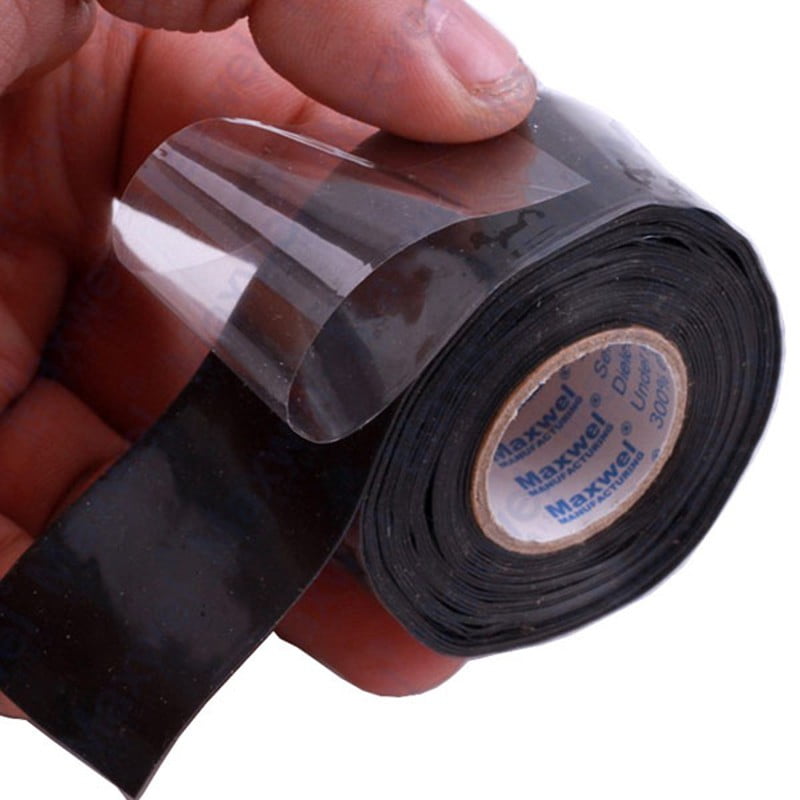 1x Black Silicone Repair Tape Rubberized Sealant Tubing Electrical Replacement 