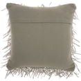 thumbnail image 2 of Nourison Shag Solid Silver Decorative Throw Pillow , 20" x 20", 2 of 2