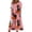 Pink, variant on Women's Halloween Print Casual Dress, Round Neck with Pockets, Comfortable Relaxed Fit for Everyday Outings, Halloween Themed Cosplay Dress Black L
