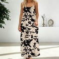 thumbnail image 4 of Nmnitkp Women's Dresses Sleeveless Spaghetti Strap Backless Abstract Stripe Print Maxi Dress, Boho Dresses Casual Loose Fit Summer Beach Vacation Loungewear Dress Multicolor,2XL, 4 of 6