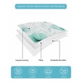 thumbnail image 5 of Quilts King Size, Teal Spring Floral Soft Comforter Bedding Set for Bed, Summer Botanical Watercolor Vintage Lightweight Quilted Bedspread with Pillow Cover(2 Pieces) for All Season, 96x106 Inch, 5 of 6