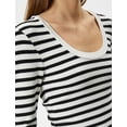 thumbnail image 4 of Long Sleeve T-Shirt Round Neck Ribbed Slim Fit, 4 of 6