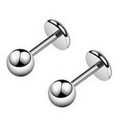 Ayyufe Ear Studs Simple Easy Matching Titanium Steel Barbell Shape Helix Tragus Women Earrings for Party
