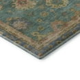 thumbnail image 3 of Addison Rugs Mayfield Premium Machine Washable Traditional Global Teal Rectangle Rug, 10' X 14' Machine Washable Traditional Global Teal Oversized Sherpa Throw Blanket, 3 of 6