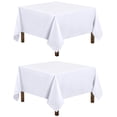 thumbnail image 1 of Utopia Kitchen Nappe Carrée 2 Pack [60x60 Pouces, Blanc] Nappe Machine Lavable Tissu Polyester Couverture de Table pour Manger, Buffet Parties, Pique-Nique, Événements, Mariages et Restaurants, 1 of 5