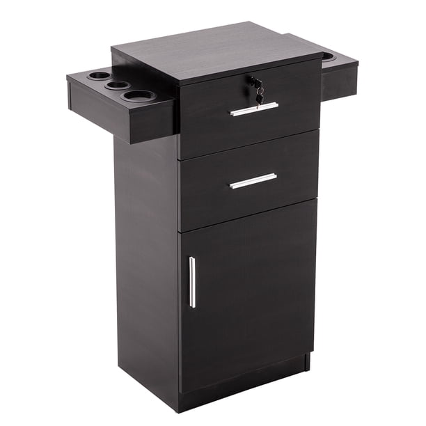 BarberPub Locking Beauty Salon Storage Station Hair Dryer