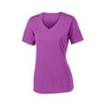 thumbnail image 5 of Sport-Tek V-Neck Tee (LST353) Pink Orchid, 2XL, 5 of 6