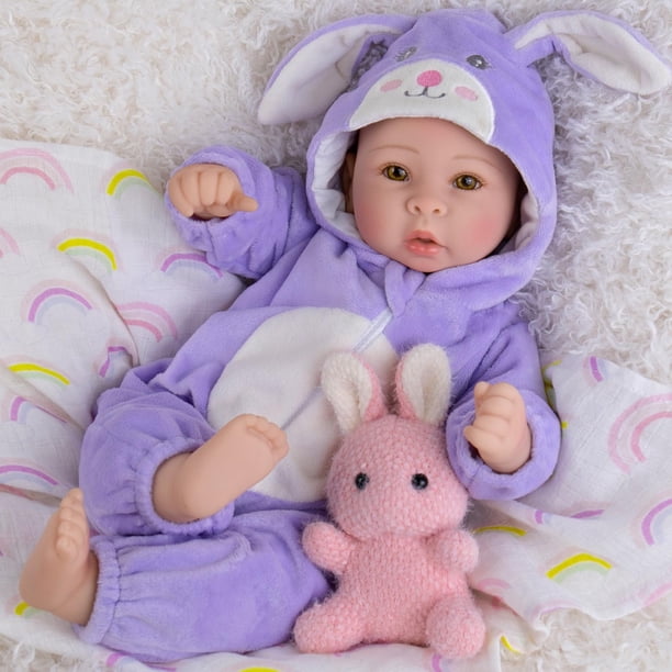 Muñeca Bebé UOFTKIZ 43 cm Realista con Ojos Abiertos
