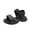 Sandals 24#Black, variant on oqasdz Girls Sandals Comfortable Thick Sole Kids Sandals with Straps for Everyday Play and Beach Adventures Casual Summer