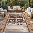 thumbnail image 2 of Vintage Farmhouse Outdoor Rug for Patio/Deck/Porch, Non-Slip Large Area Rug 6 x 9 Ft, Retro Home Text Country Star Wooden Indoor Outdoor Rugs Washable Area Rugs, Reversible Camping Rug Carpet Runner, 2 of 8