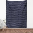 thumbnail image 3 of Ambesonne Navy Blue Fabric by the Yard Upholstery, Chevron Zigzag Themes, 5 Yards, Navy Blue and White, 3 of 4