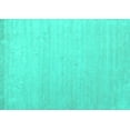 thumbnail image 1 of Ahgly Company Machine Washable Indoor Rectangle Solid Turquoise Blue Modern Area Rugs, 2' x 4', 1 of 4