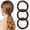 Brown*3, variant on Silk Hair Ties Thin 0.4 Inch Wide, Mulberry Silk 6A 22 Momme, Soft & Gentle No-Crease for Fine Hair, Ponytail Hold, Women & Girls, Fabric Sample Included (Red & Dark Green & Beige)