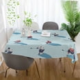 thumbnail image 3 of Yayeee Tablecloths 54" x 54" Rectangle Wrinkle Resistant Party Table Cover, Blue Ice Hockey, 3 of 8