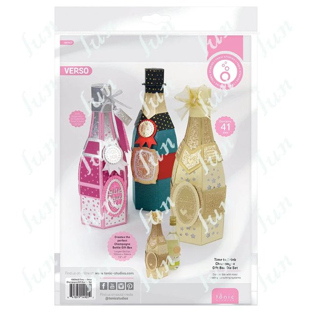 Caja de regalo de pequeña estrella de champán de Navidad, jarrón de eternidad, troqueles de corte de Metal, decoración, álbum de recortes, tarjetas de felicitación hechas a mano DIY