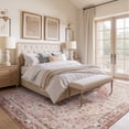 thumbnail image 4 of VUNATE 9'x12' Area Rugs for Living Room Washable Rugs Floral Vintage Area Rug Botanical Indoor Carpet Soft Rugs for Bedroom Office Dining Room Kitchen Accent Rug Contemporary Home Decor Pink, 4 of 8