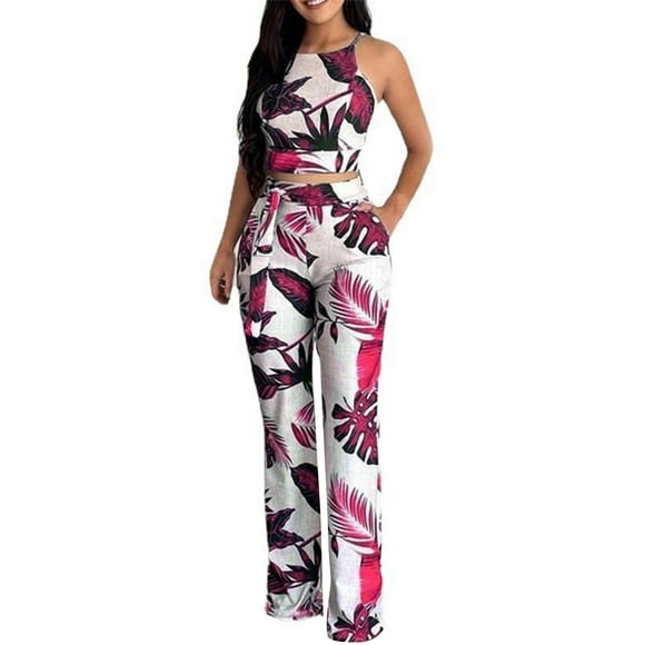 Ploknplq Two Piece Outfits for Women Lounge Sets for Women Women's Two Piece Activewear Crop Top + Leggings Tracksuit Jogger Wear Casual Ladies Pant Set Womens Fall Fashion 2023 Red XL