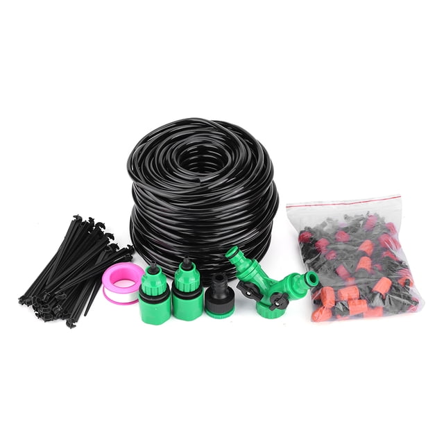 Sistema de riego por microagua de 40 m para plantas de invernadero y jardín. Kit de manguera de riego.