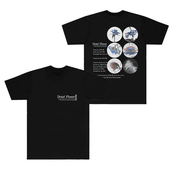 Wave To Earth Merch Tee Dried Flower Album Cover Tour Merch T-Shirt Men Ladies Fashion Summer T Shirts Short Sleeve Casual Streetwear Tops