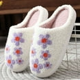 thumbnail image 2 of Dakaela Slippers for Women Men Winter Fluffy Plush House Shoes Cute Warm Indoor Outdoor Slip on Slides, 2 of 9