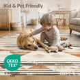 thumbnail image 4 of ODIKA 3'x5' Boho Southwestern Aztec Distressed Geometric Stripe Tassel Vintage Washable Accent Rug None for Bedside, Nursery Room, Pet Friendly & Non-Shedding, 4 of 7