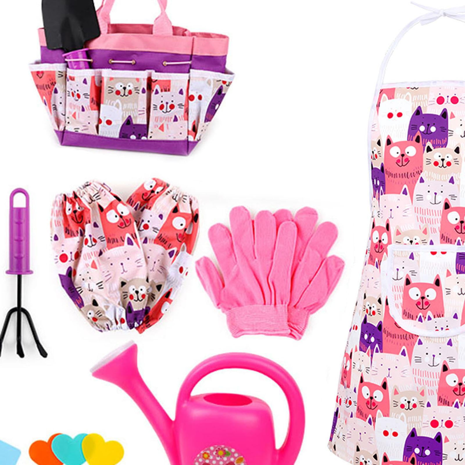 Ensemble Jardinage Enfant 7 Pièces – Sac, Tablier, Gants, Vaporisateur, Râteau Et Pelles Pour Petits Jardiniers Dès 3 Ans