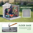 thumbnail image 4 of LZBEITEM 6' x 6' Plastic Outdoor Storage Shed with Heavy-Duty Floor, All-Weather Resin Tool Shed with Window & Lockable Double Doors, UV-Resistant & Easy Assembly for Backyard Garden, 205 cu.ft, 4 of 13