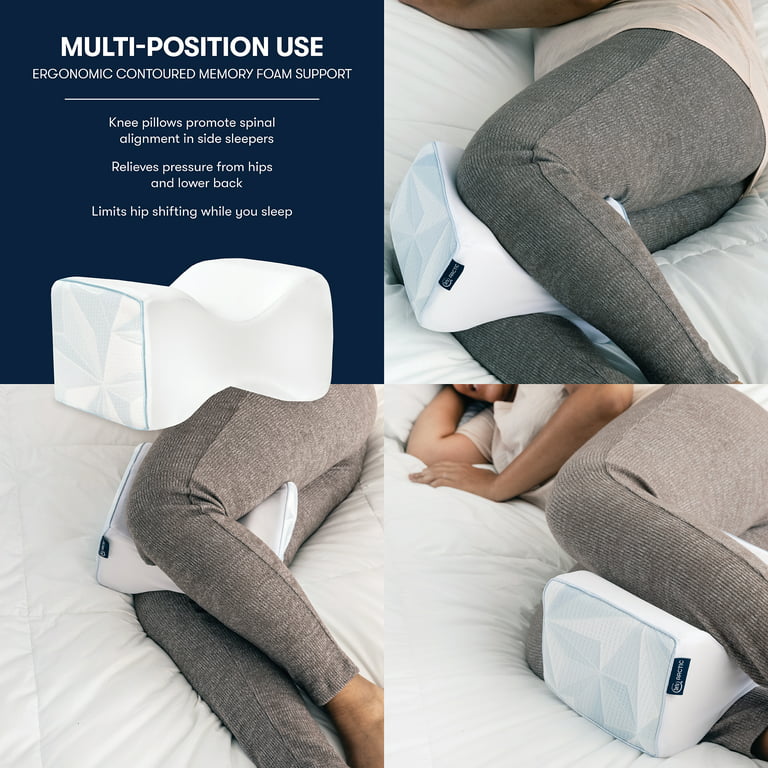 BST Orthopedic Leg Pillow Memory Foam Ergonomic Knee Pillow For Side  Sleepers Knee Pillow For Back