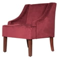 thumbnail image 2 of HomePop Fauteuils de Salon à Accoudoirs Incurvés, Velours Bourgogne, 2 of 2