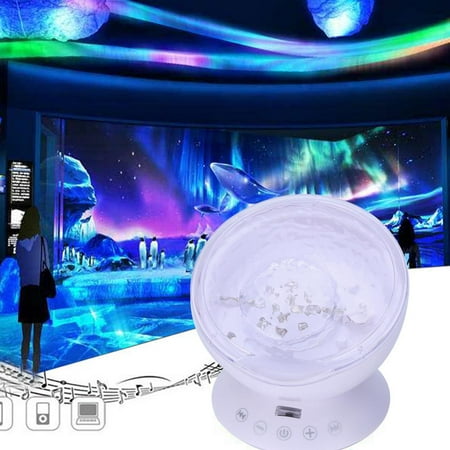 Ocean Wave Projector Led Night Light Lamp With Remote Control For Kids Gift Night Light Projector Lamp