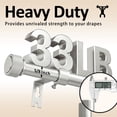 thumbnail image 2 of Ridicili 5/8 Inch Adjustable Single Drapery Curtain Rod Set with Rhombus Cylinder Finials, 48"-84", Pewter, 2 of 6